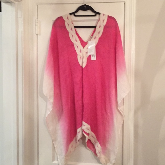 NWT Soft Surroundings Beach Caftan Coverup Sz S/M